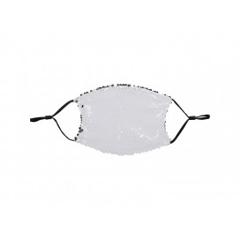 Sublimation Adult Sequin Face Mask (Full White, 13*17.8cm)(10pcs/ctn)